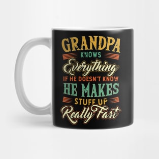 Grandpa Knows Everything Funny Father's Day Mug